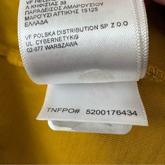 The North Face Womens T Shirt Small Mustard Yellow Short Sleeves Box Half Dome - Picture 16 of 16